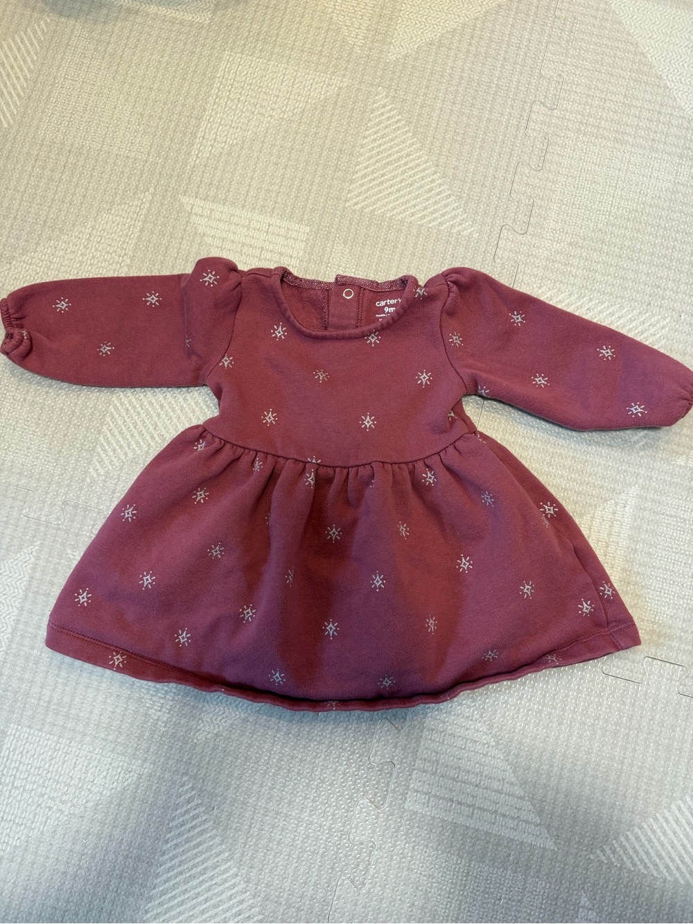 Carter's Baby Burgundy Long-Sleeve Dress